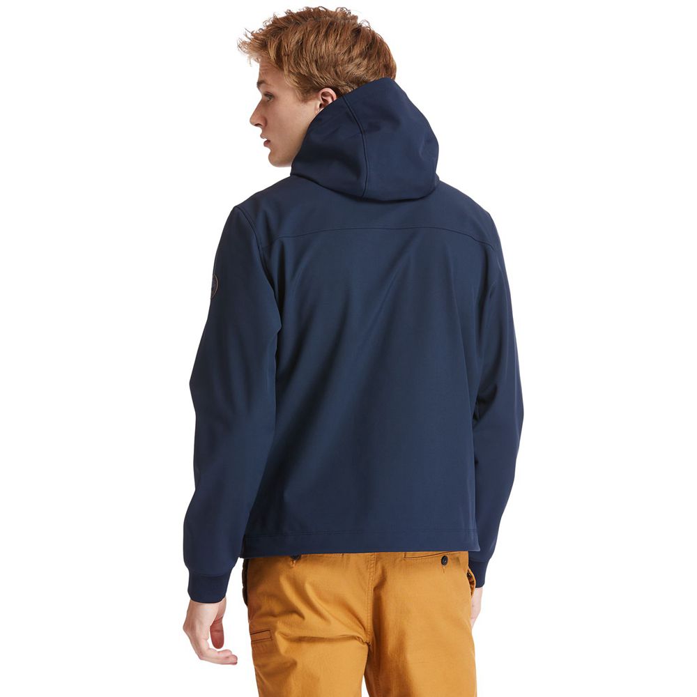 Timberland Μπουφαν Ανδρικα Σκουρο Μπλε - Mt. Waumbeck Hooded Softshell - Greece 9617532-DY